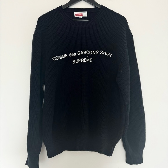 Supreme x Comme Des Garçons Black Crewneck Sweater - Picture 3 of 7